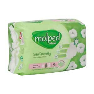 نوار بهداشتی بالدار نیمه ضخیم مشبک مولپد مدل Maxi سایز بزرگ