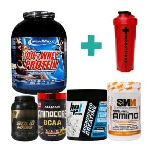 پک عضله سازی ورزشی به همراه شیکر مثبت سبز