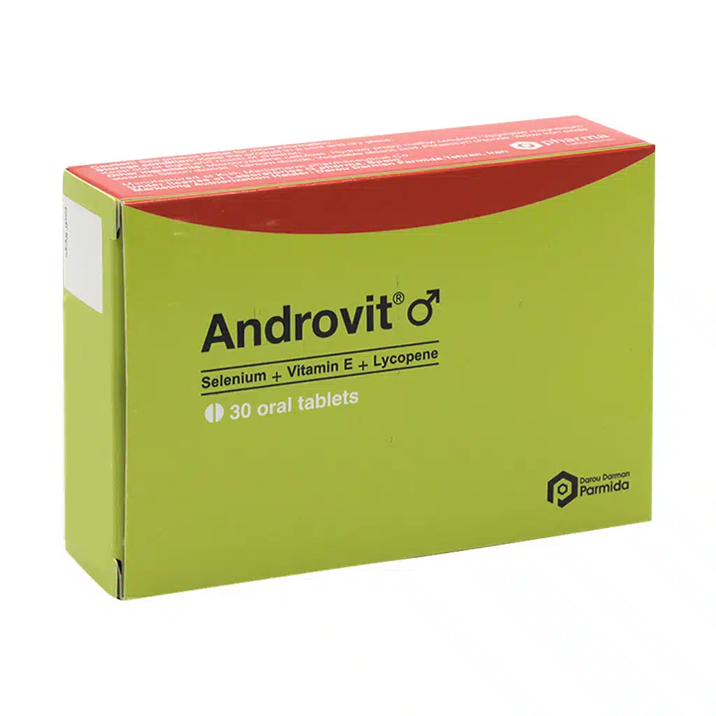 Darou-Darman-Parmida-Androvit-30-Tabs.jpg.webp قرص آندروویت دارو درمان پارمیدا 30 عدد