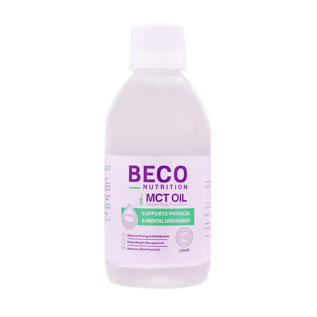 Faran-Shimi-MCT-Oil-Beco-Nutrition-Liquid-250-Ml.jpg.webp روغن ام سی تی بکو نوتریشن فاران شیمی 250 میلی لیتر