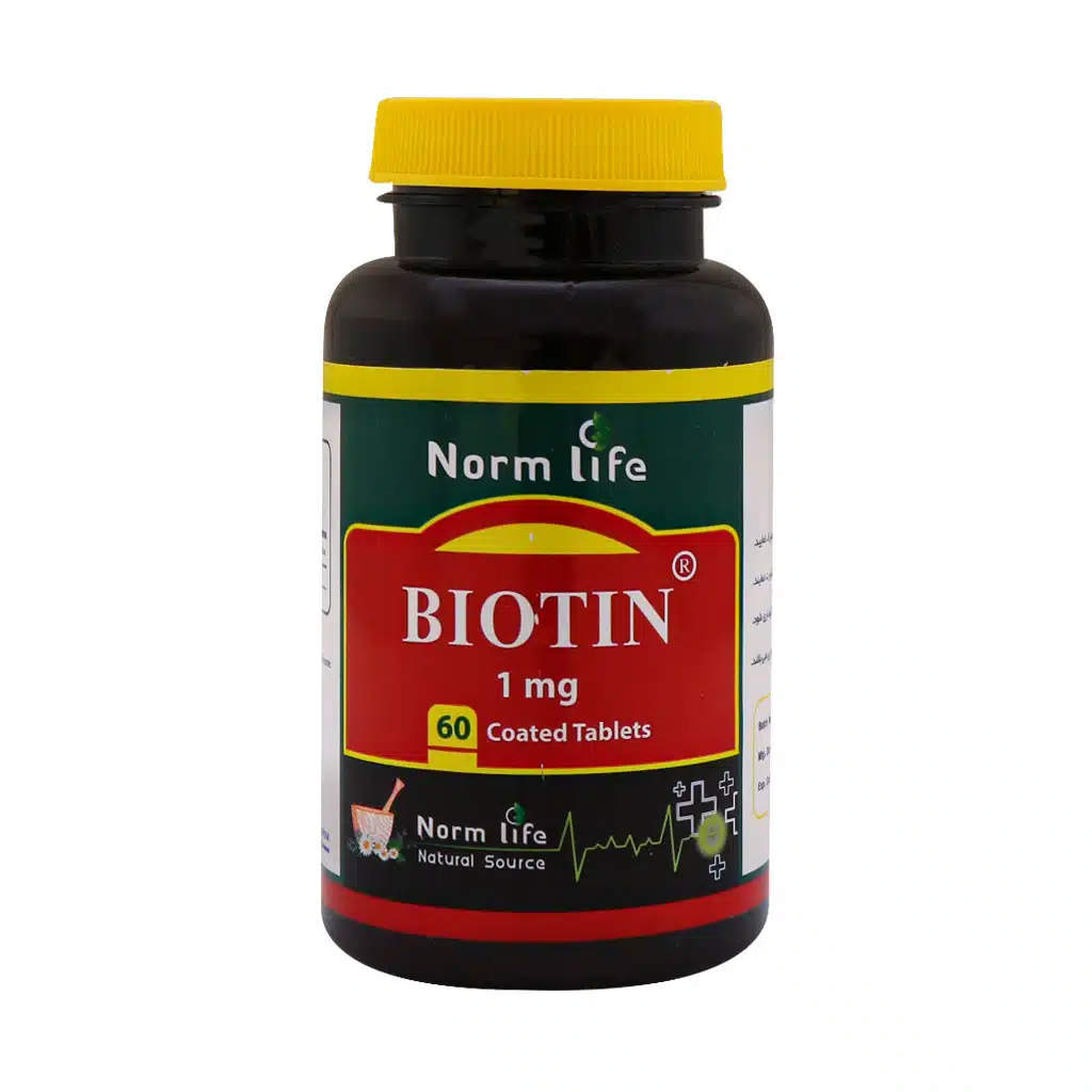 Norm-Life-Biotin-1-Mg-60-Coated-Tabs.jpg.webp قرص بیوتین 1 میلی گرم نورم لایف 60 عدد