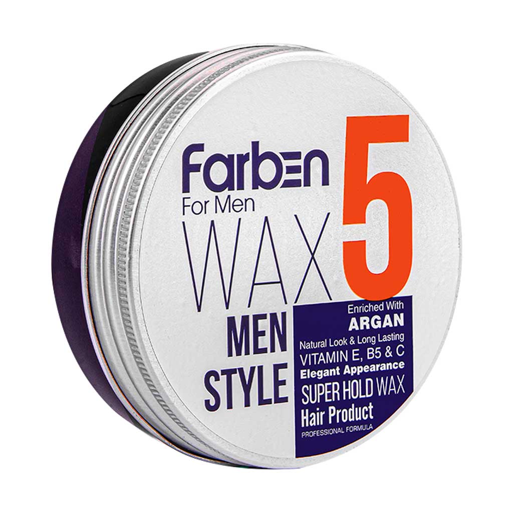 Farben-5-Super-Hold-Wax-For-Men واکس مو خیلی قوی مردانه شماره 5 فاربن