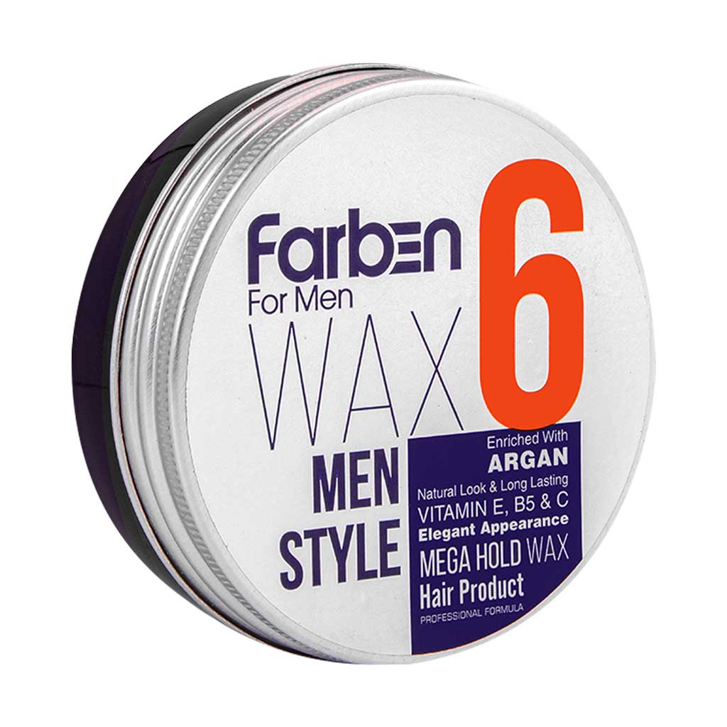 Farben-6-Mega-Hold-Wax-For-Men واکس مو فوق قوی مردانه شماره 6 فاربن