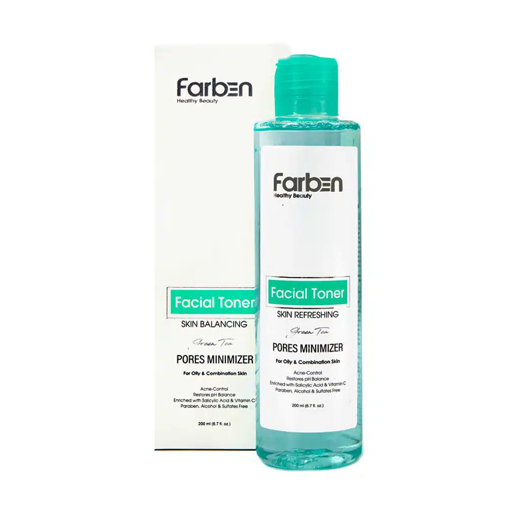 Farben-Facial-Toner-For-Oily-And-Combination-Skin-200-Ml.jpg.webp تونر پاک کننده صورت حاوی روغن چای سبز فاربن مناسب پوست چرب و مختلط 200 میلی لیتر