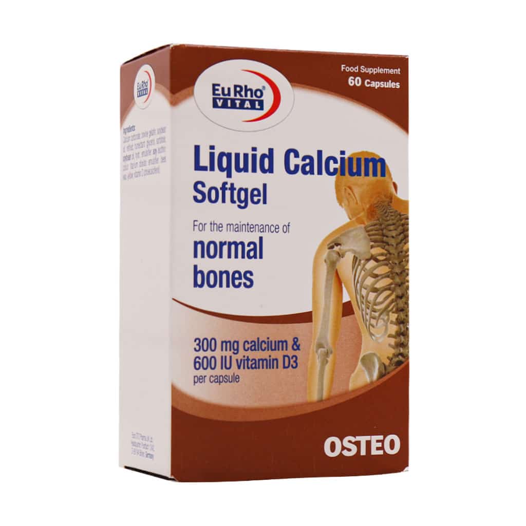 Eurho-Vital-Liquid-Calcium--Softgels سافت ژل لیکوئید کلسیم یوروویتال