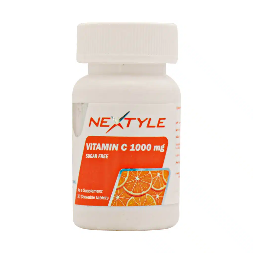 Nextyle-Vitamin-C-1000-Mg-30-Tab.jpg.webp قرص جویدنی ویتامین C 1000 میلی گرم نکستایل 30 عدد