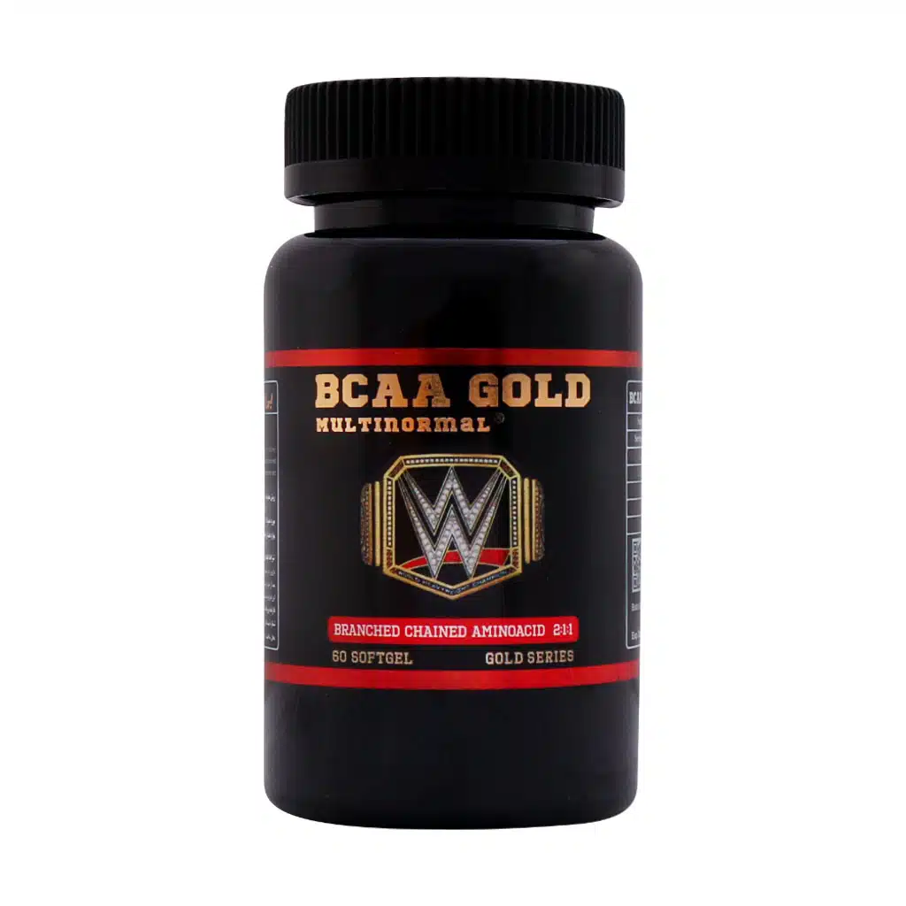 Shahab-Darman-Multinormal-BCAA-Gold-Softgels.jpg.webp سافت ژل بی سی ای ای گلد مولتی نرمال شهاب درمان 60 عدد