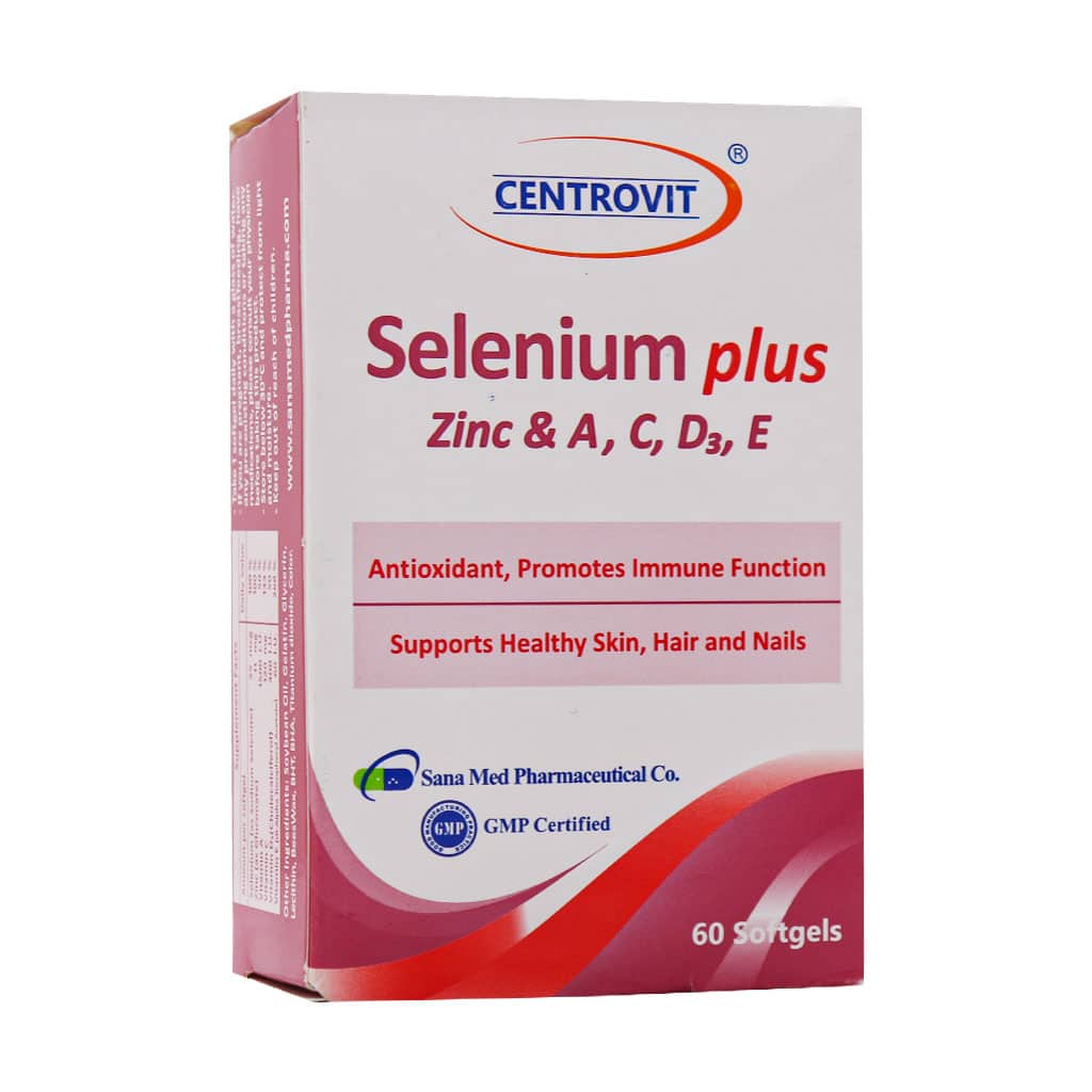 Centrovit-Selenium-Plus-60-Softgels سافت ژل سلنیوم پلاس سنتروویت