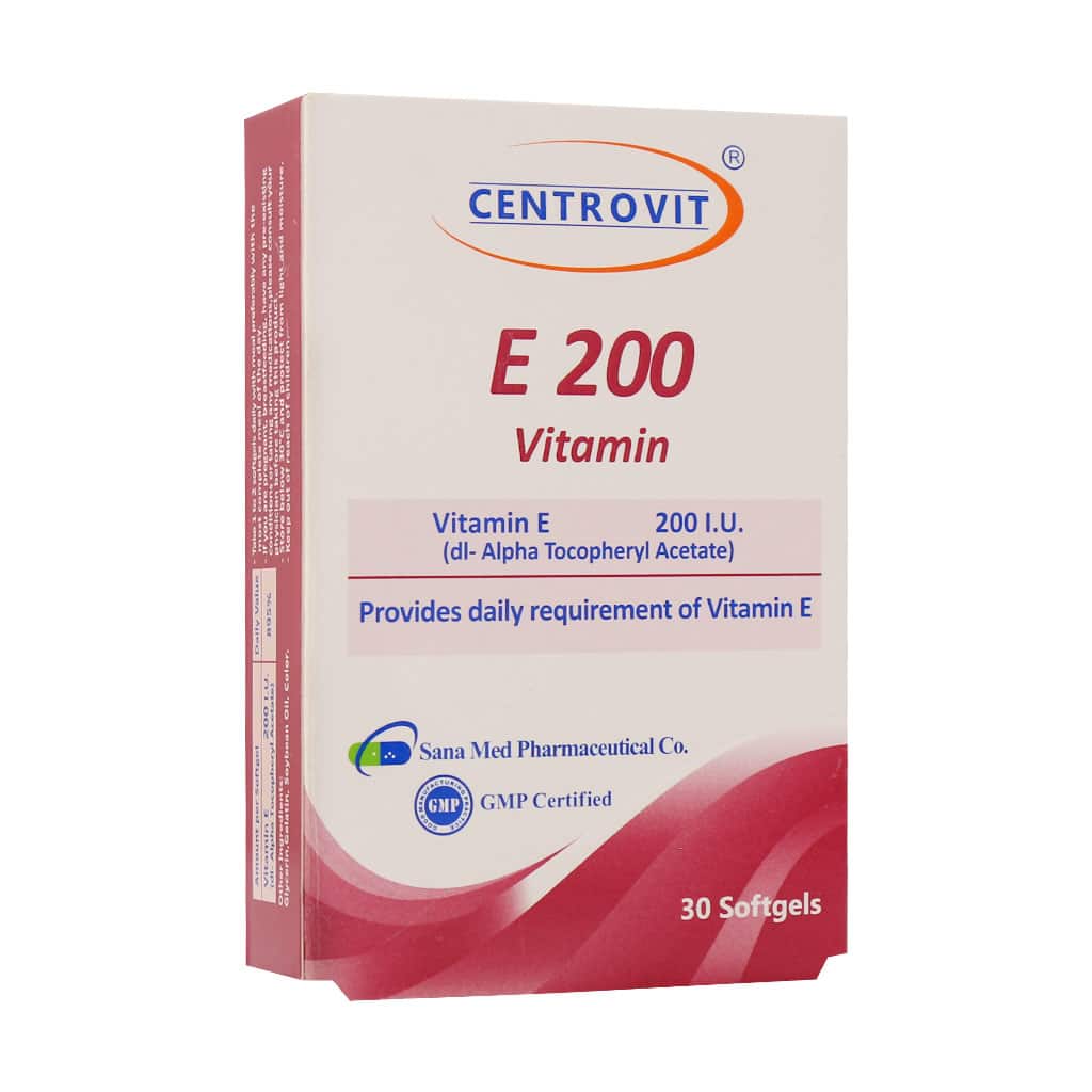 Centrovit-Vitamin-E-200-IU-30-Softgels سافت ژل ویتامین ای 200 واحد سنتروویت