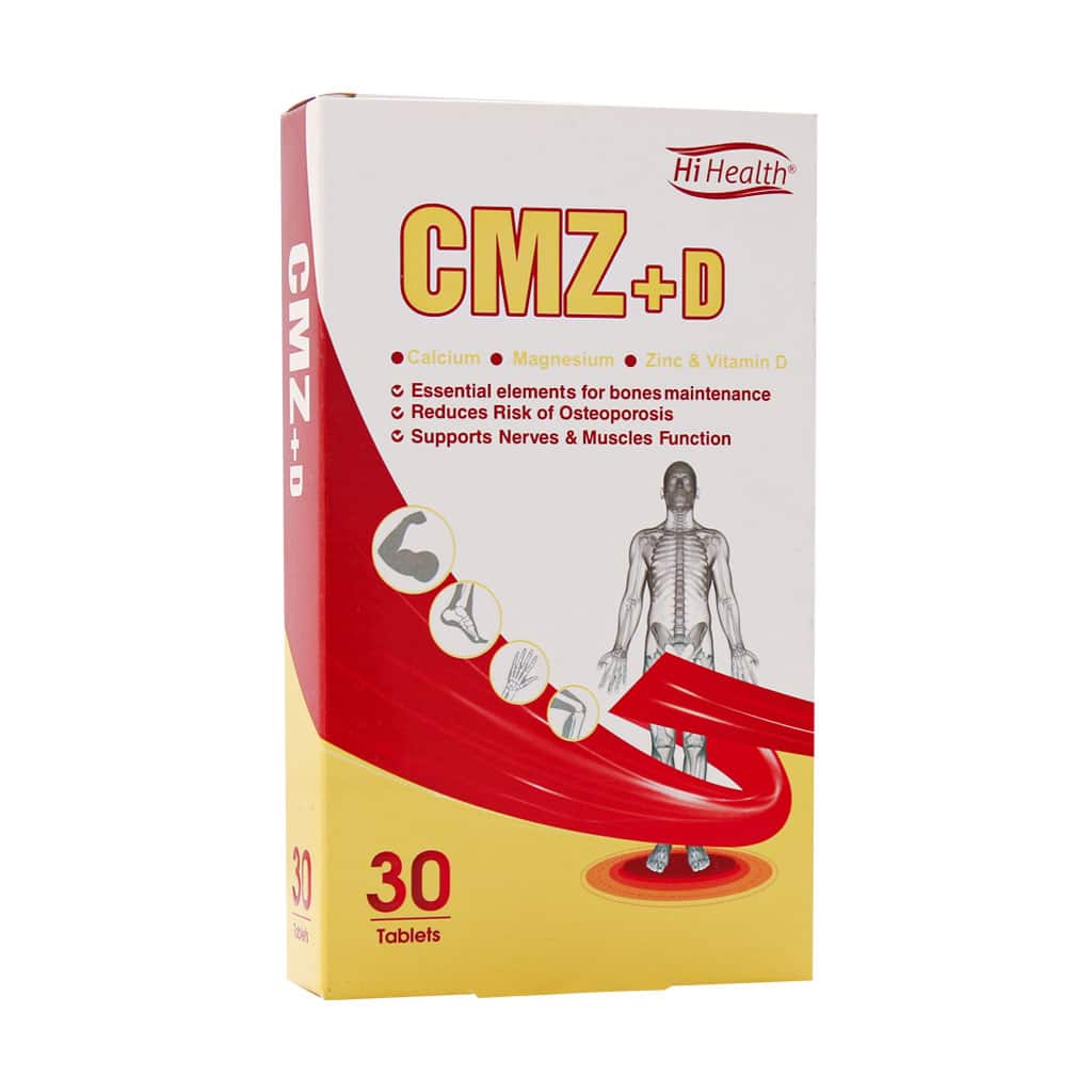Hi-Health-CMZ-Plus-D-Tablets قرص کلسیم منیزیم زینک پلاس د3 های هلث