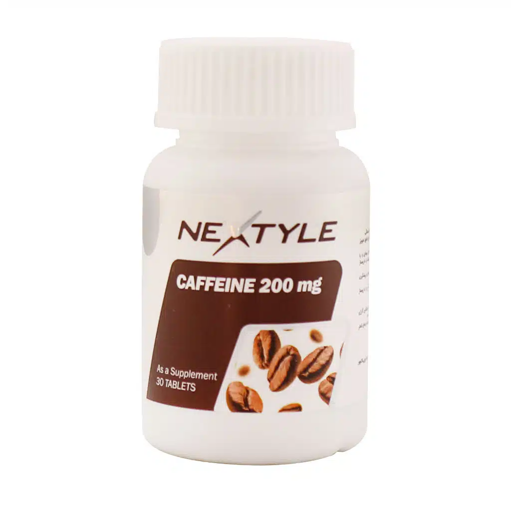 Nextyle-Caffeine-200-mg-30-Tablets.jpg.webp قرص کافئین 200 میلی گرم نکستایل 30 عدد
