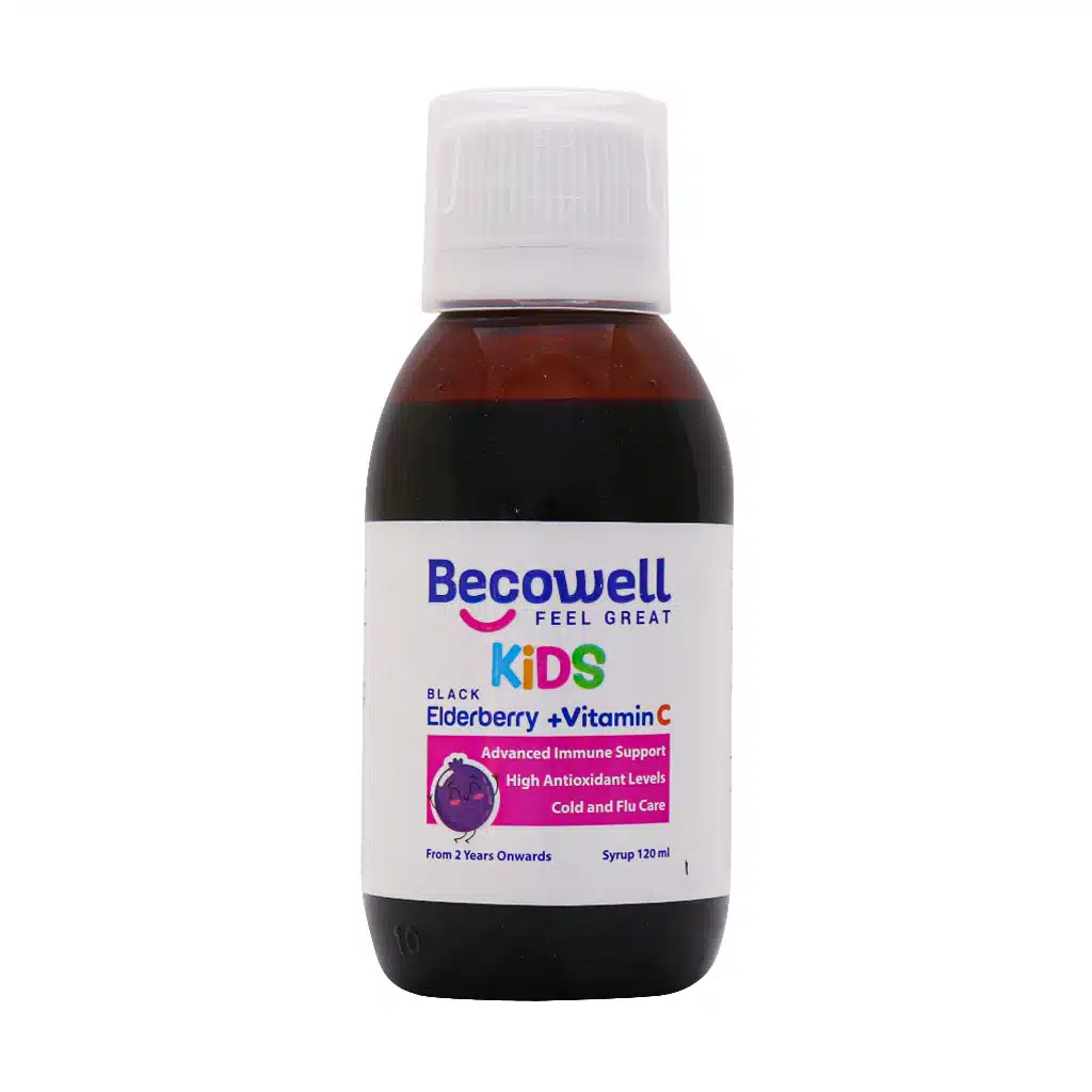 Pharan-Shimi-Becowell-Black-Elderberry-Syrup-120-Ml.jpg.webp شربت بلک الدربری بکوول فاران شیمی 120 میلی لیتر