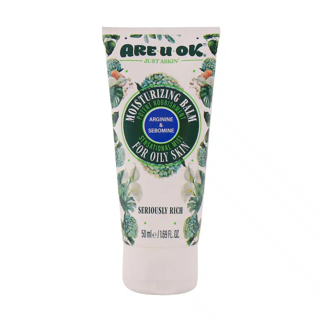 Are-U-Ok-Arginine-And-Sebomine-Balm-50-Ml.jpg.webp بالم مرطوب کننده آرژنین تیوپی پوست چرب آر یو اکی 50 میلی لیتر