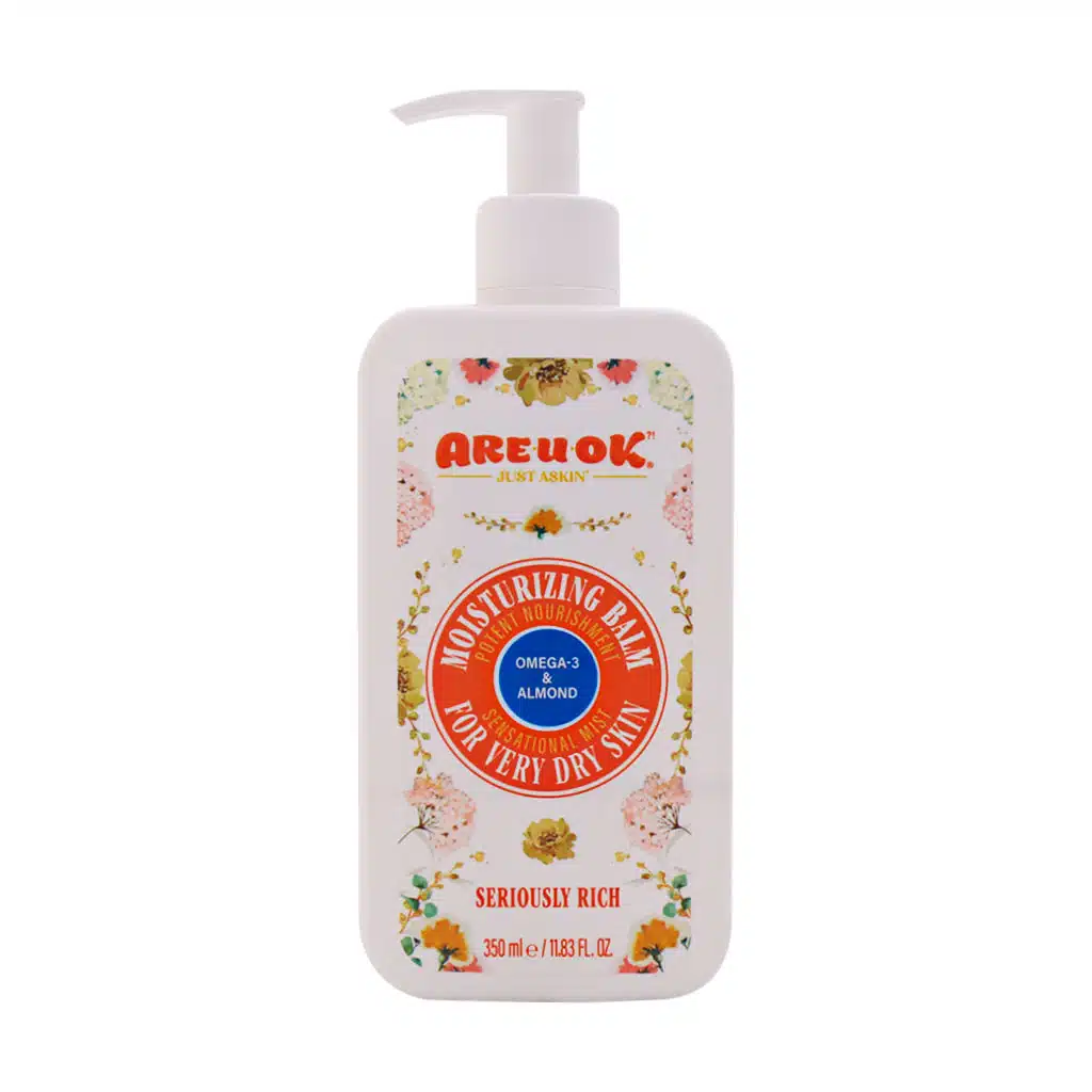 Are-U-Ok-Pump-Misturizing-Balm-For-Very-Dry-Skin-350.jpg.webp بالم مرطوب کننده امگا 3 پمپی پوست خیلی خشک آر یو اکی 350 میلی لیتر