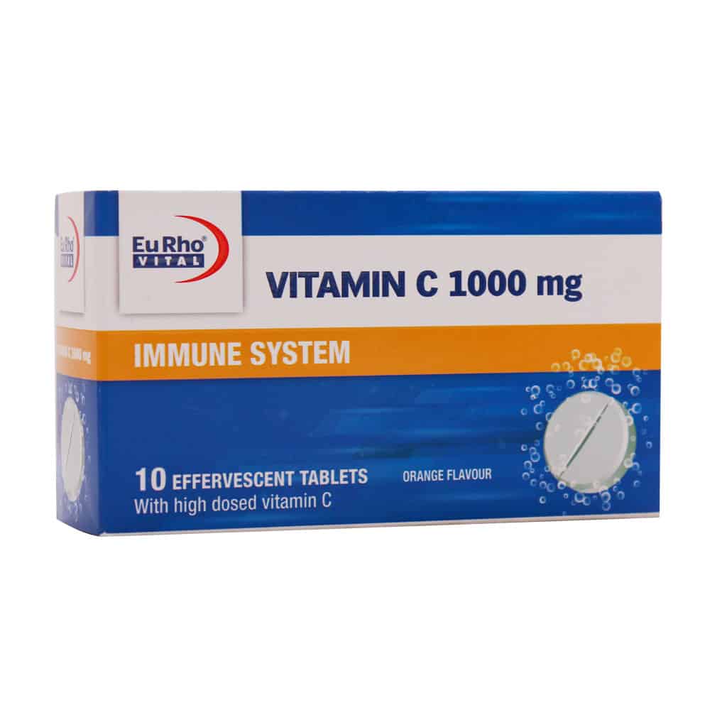 قرص جوشان ویتامین C 1000 میلی گرم یورو ساشه قرص جوشان ویتامین C 1000 میلی گرم یوروویتال