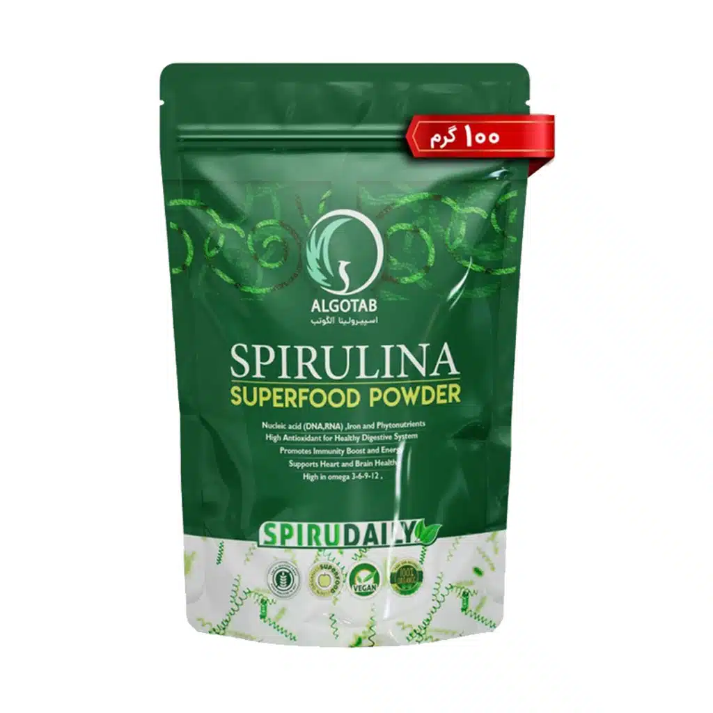 Algotab-Spirulina-Powder100.jpg.webp پودر جلبک خوراکی اسپیرولینا آلگوتب