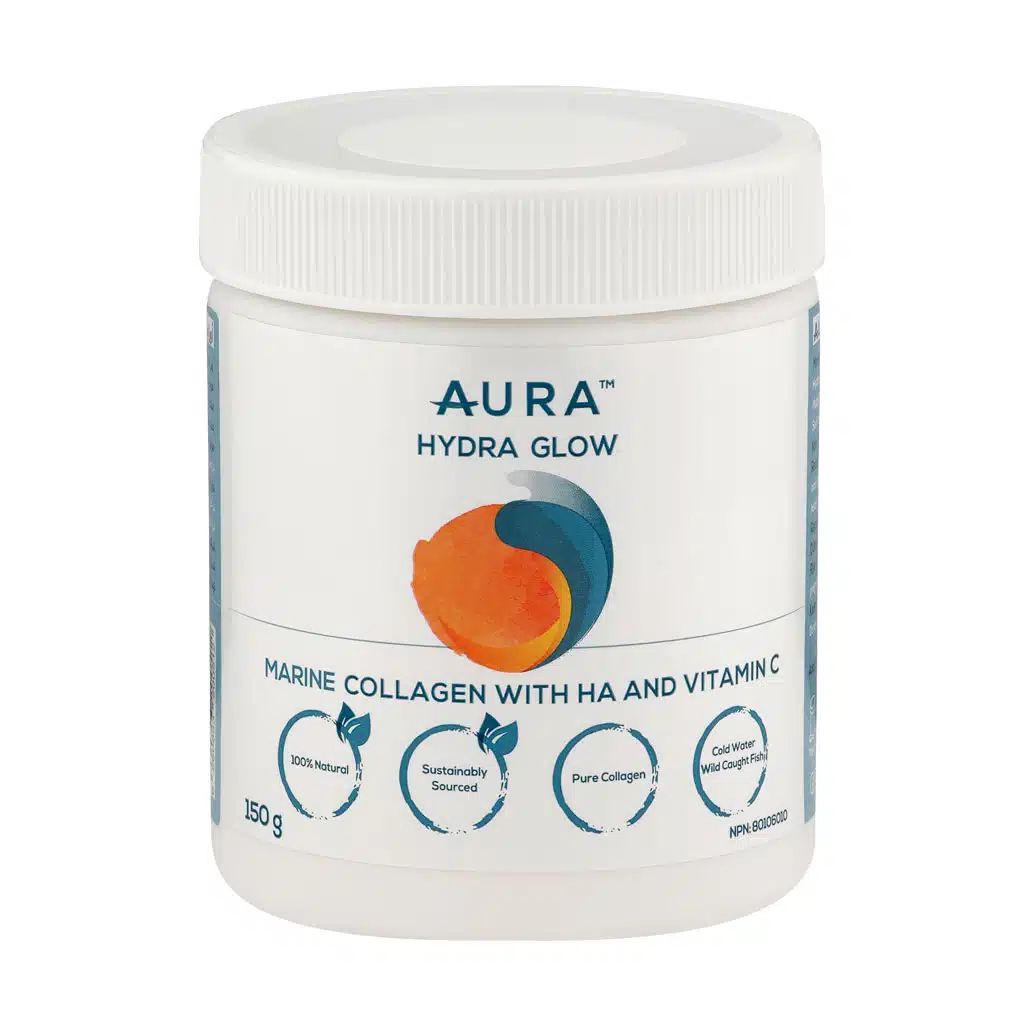 Aura-Hydra-Glow-Powder.jpg.webp پودر کلاژن هیدرا گلو اورا 150 گرم