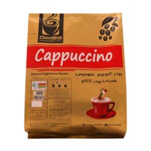 ساشه کاپوچینو همراه با پودر کاکائو دوبیس