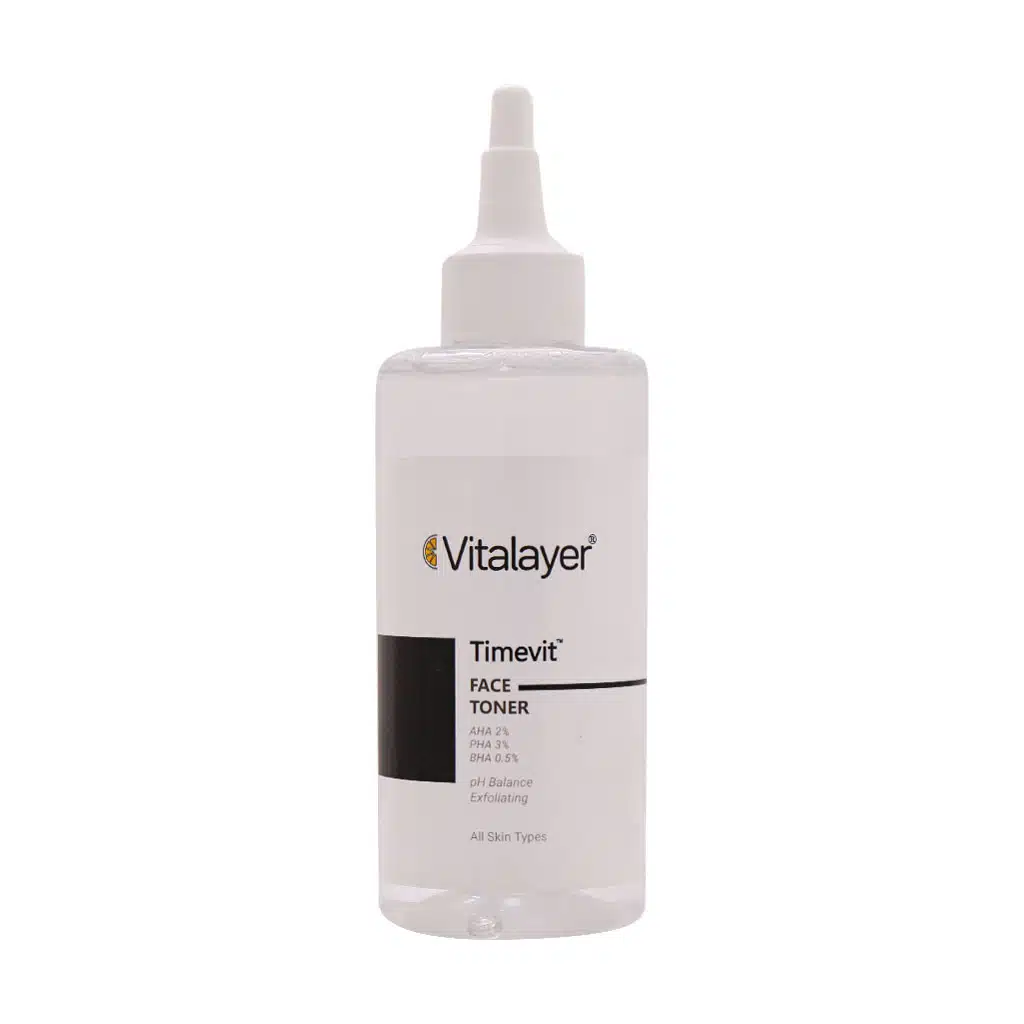 Vitalayer-Timevit-Face-Toner-200-Ml.jpg.webp تونر صورت تایم ویت ویتالیر مناسب انواع پوست 200 میلی لیتر