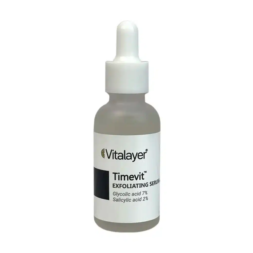 Vitalayer-Timevit-Glycolic-Acid-7-Exfoliating-Serum.jpg.webp سرم لایه بردار تایم ویت حاوی 7 درصد گلایکولیک اسید ویتالیر 30 میلی لیتر