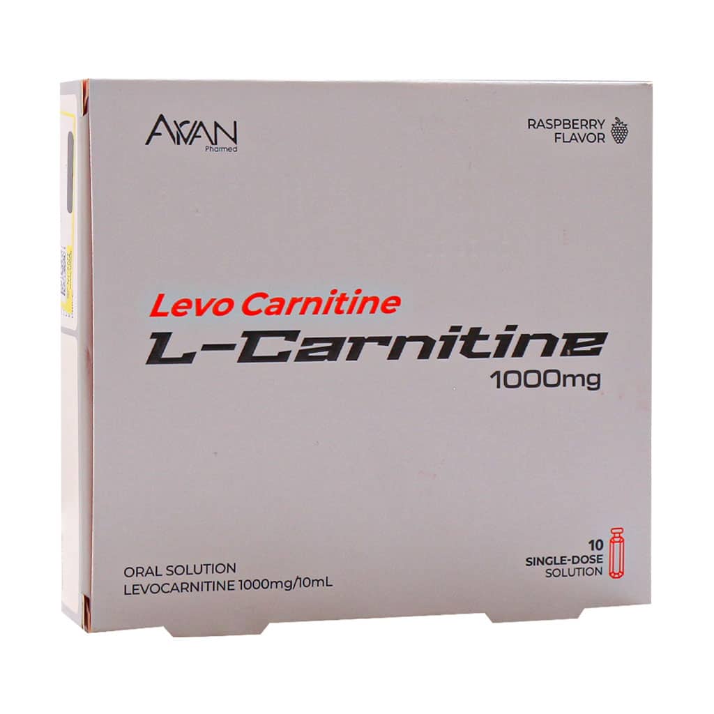 Arvan-Pharmed-L-Carnitine-1000-Mg-10-Vials ال کارنیتین لووکارنیتین 1000 میلی گرم آروان فارمد
