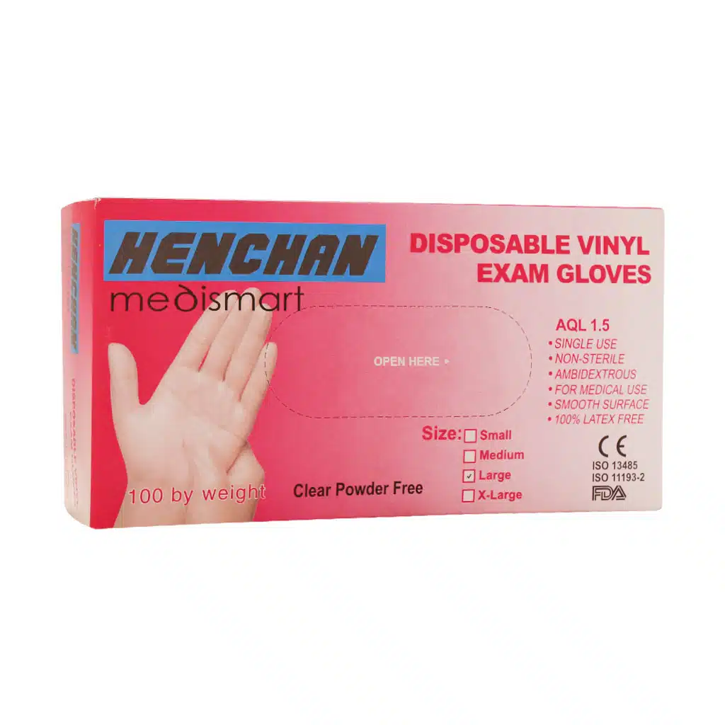 Medi-Smart-Disposable-Vinyl-Exam-Gloves-100-Pcs-Large.jpg.webp دستکش ونیل مدی اسمارت 100 عدد