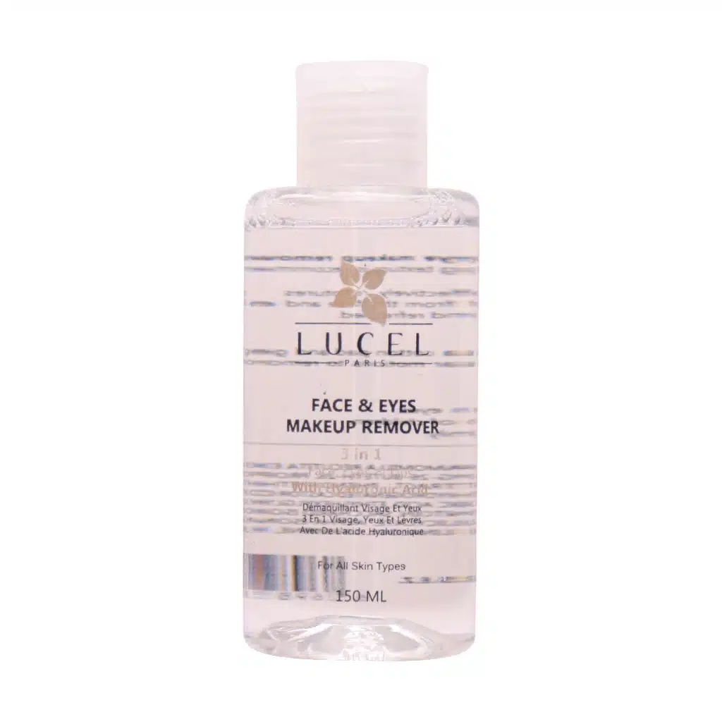 Lucel-Face-And-Eyes-Makeup-Remover-150-ml.jpg.webp محلول پاک کننده آرایش صورت و چشم لوسل 150 میلی لیتر