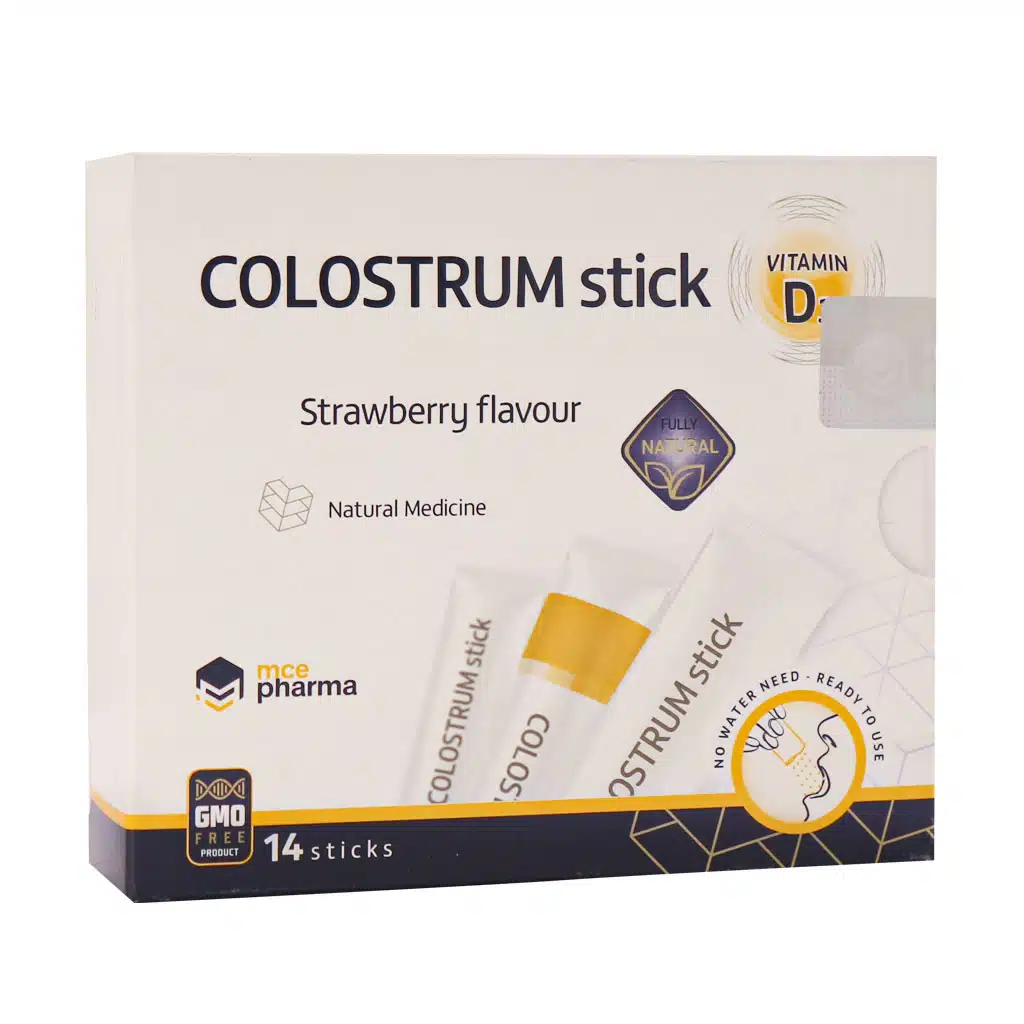 Mce-Pharma-Colostrum-Stick-And-Vitamin-D3-14-Pcs.jpg.webp ساشه کلستروم استیک و ویتامین D3 ام سی ای فارما 14 عدد