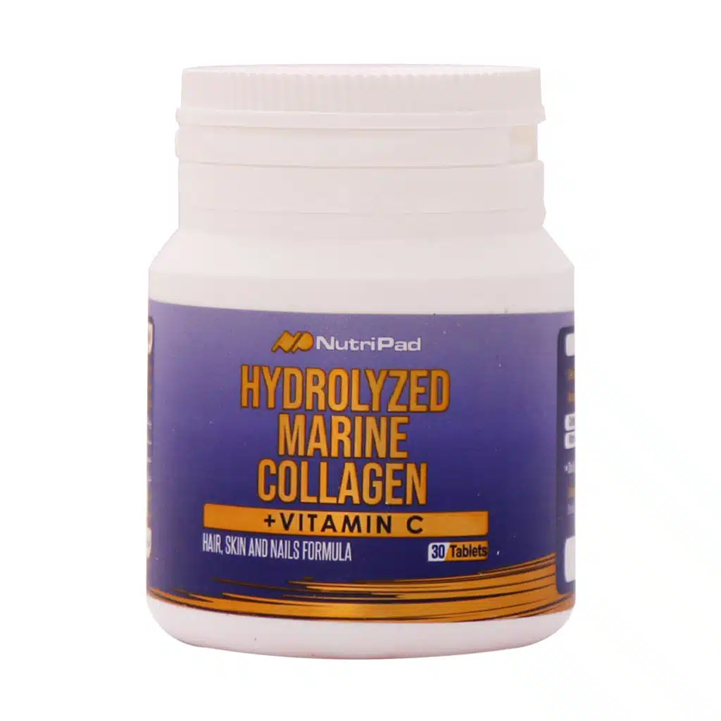 Nutripad-Hydrolyzed-Marine-Collagen-30-Tablets.jpg.webp قرص کلاژن مارین نوتری پاد 30 عدد