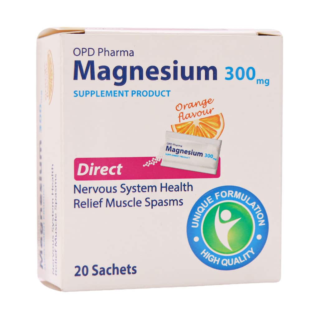 OPD-Pharma-Magnesium-300-Mg-20-Sachets قیمت ساشه منیزیم 300 میلی گرم او پی دی فارما