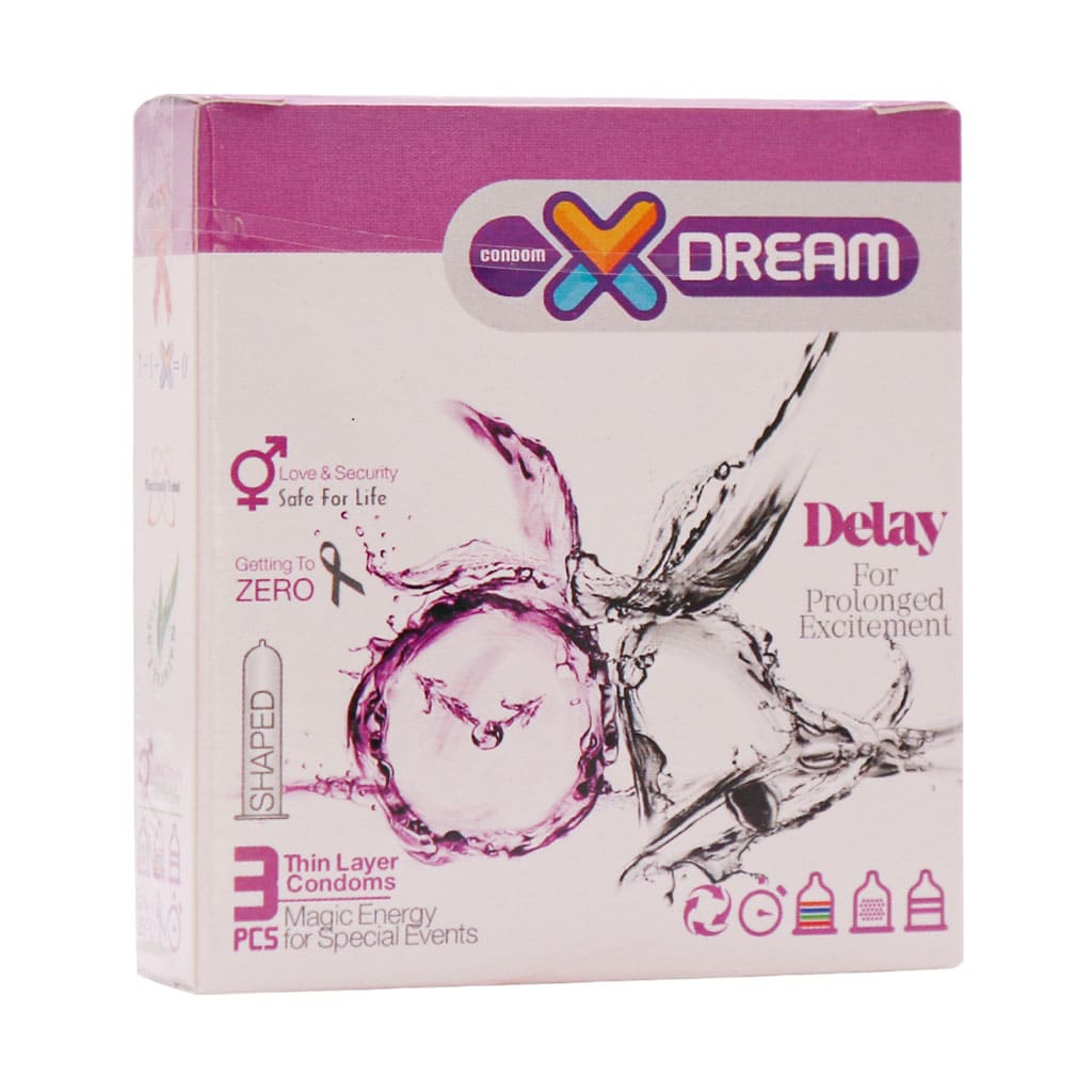 X-Dream-Delay-Condoms-3-Pcs قیمت کاندوم تاخیری ایکس دریم مدل Delay