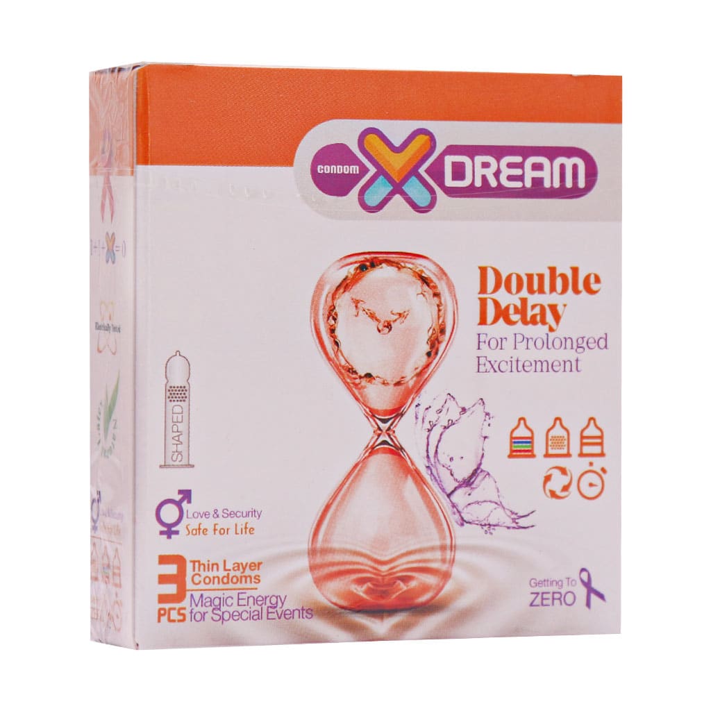 X-Dream-Double-Delay-Condom قیمت کاندوم تاخیری مضاعف ایکس دریم مدل Double Delay