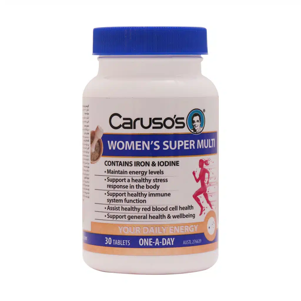 Carusos-Natrual-Health-Womens-Super-Multi-30-Tablets.jpg.webp قرص وومنز سوپر مولتی کاروسوس نچرال هلث 30 عدد