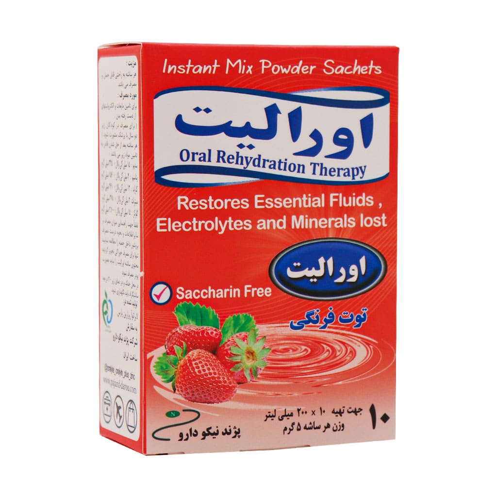 Pajand-Nikoo-Darou-Oralyte-10-Pcs قیمت ساشه اورالیت پژند نیکو دارو