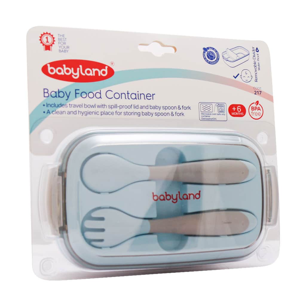 Baby-Land-Baby-Food-Container-Code-217-blue قیمت ظرف غذای کودک بیبی لند کد 217