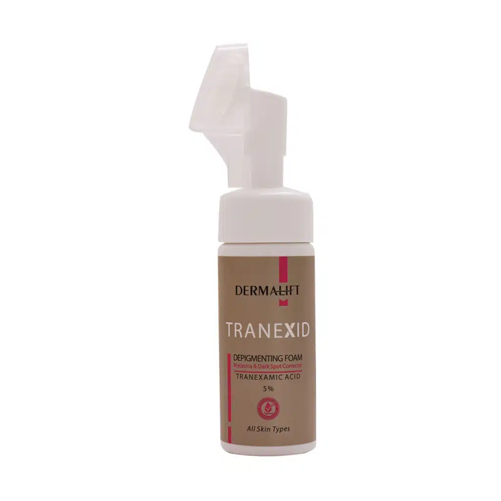Dermalift-Tranexid-Depigmenting-Foam-150-ml.jpg.webp فوم شستشوی صورت حاوی ترانگزامیک اسید ترنکسید درمالیفت مناسب انواع پوست 150 میلی لیتر