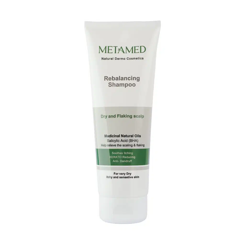 Metamed-Rebalancing-Shampoo-For-Dry-And-Flaking-Scalp-250-ml.jpg.webp شامپو پسوریازیس متامد مناسب پوست سر خشک و حساس 250 میلی لیتر