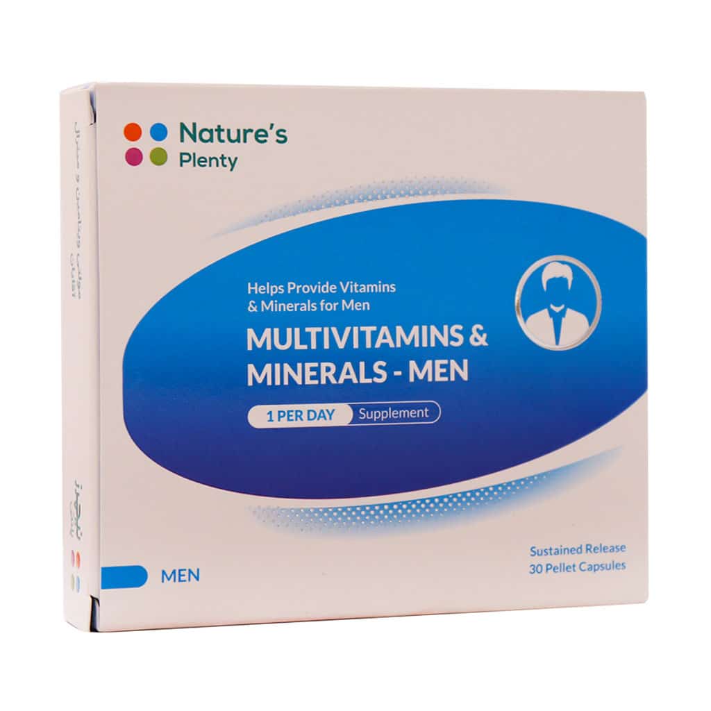 Natures-Plenty-Multivitamins-And-Minerals-For-MEN-Pellet-Capsules قیمت کپسول مولتی ویتامین و مینرال آقایان نیچرز پلنتی
