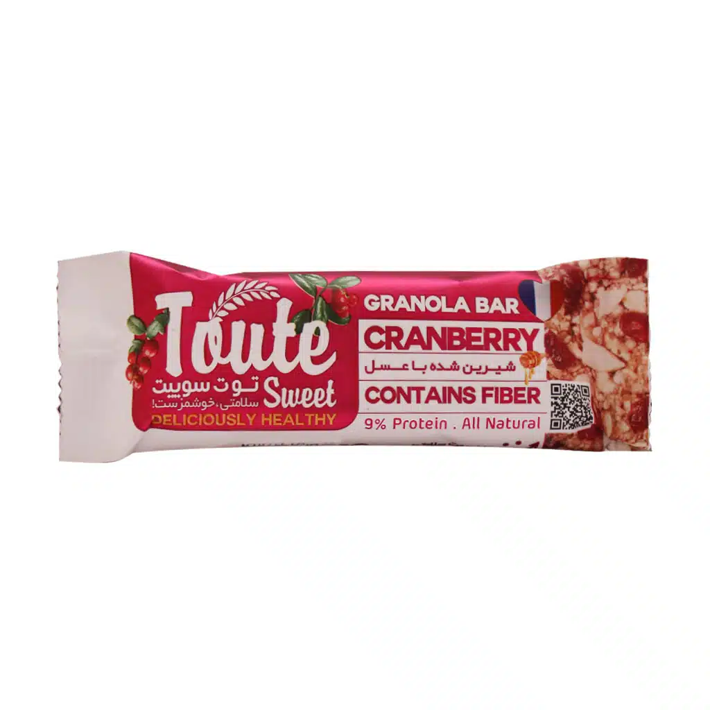 Toute-Sweet-Granola-Bar-crenbery.jpg.webp گرانولا بار فشرده جو پرک توت سوییت 35 گرم