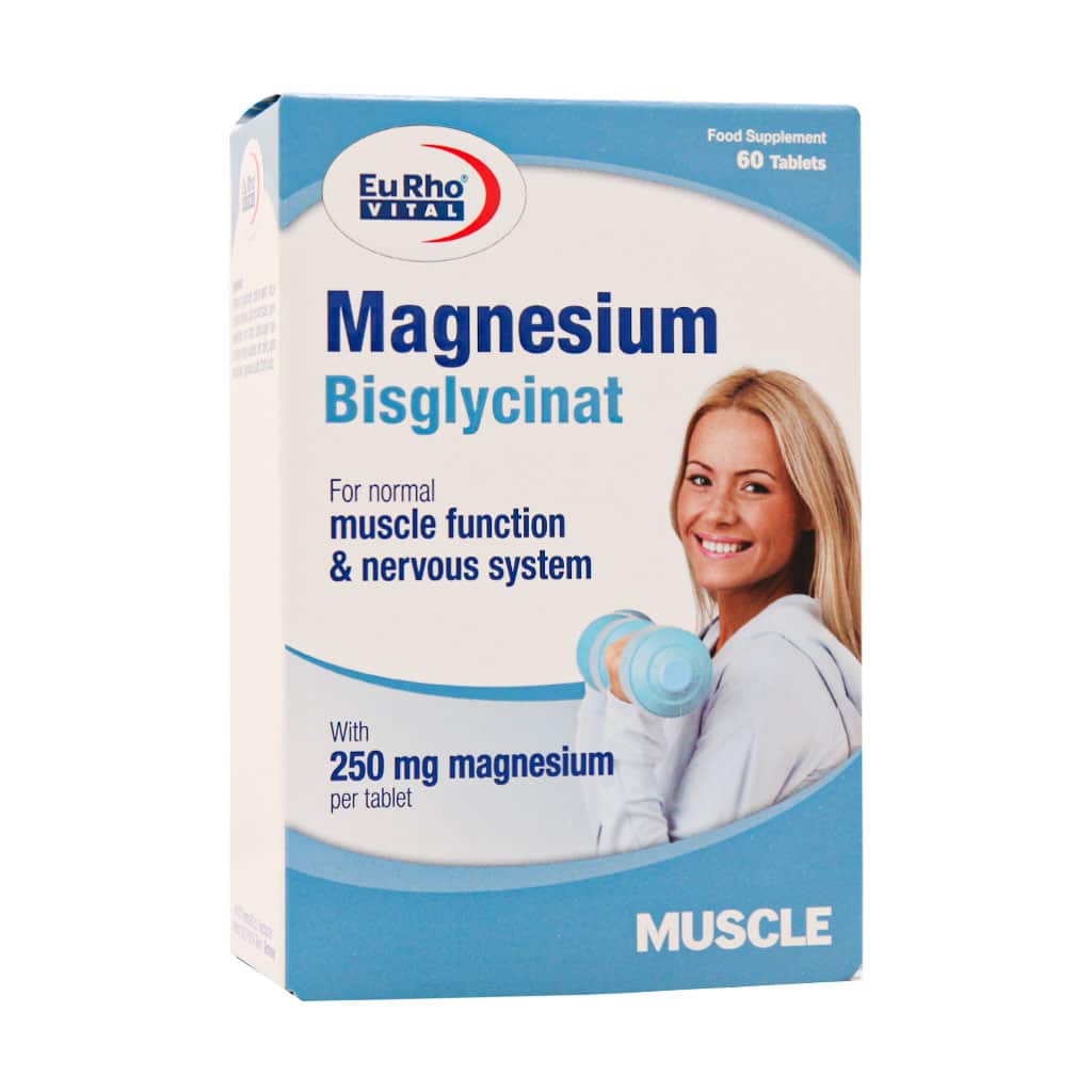 Eurho-Vital-Magnesium-Bisglycinat-60-Tabs قیمت قرص منیزیم بیس گلایسینات یوروویتال