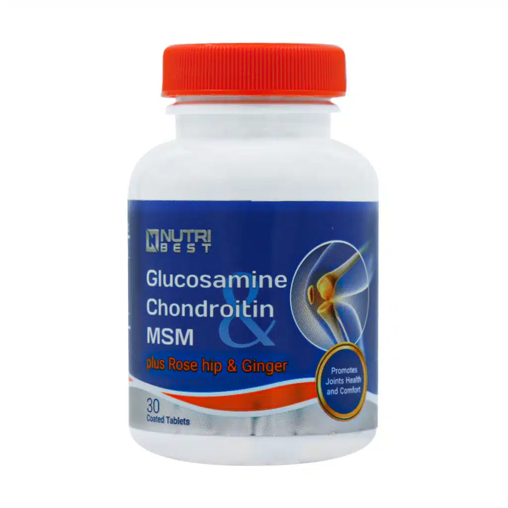 Nutri-Best-Glucosamine-Chondroitin-Msm-30-Tabs.jpg.webp قرص گلوکزامین کندرویتین ام اس ام نوتری بست 30 عدد