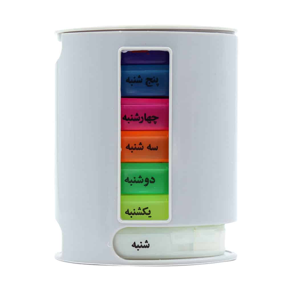Fanavar-Teb-Espadana-Tower-Weekly-Pill-Box قیمت تقویم دارویی هفتگی روزانه مدل برج فناور طب اسپادانا