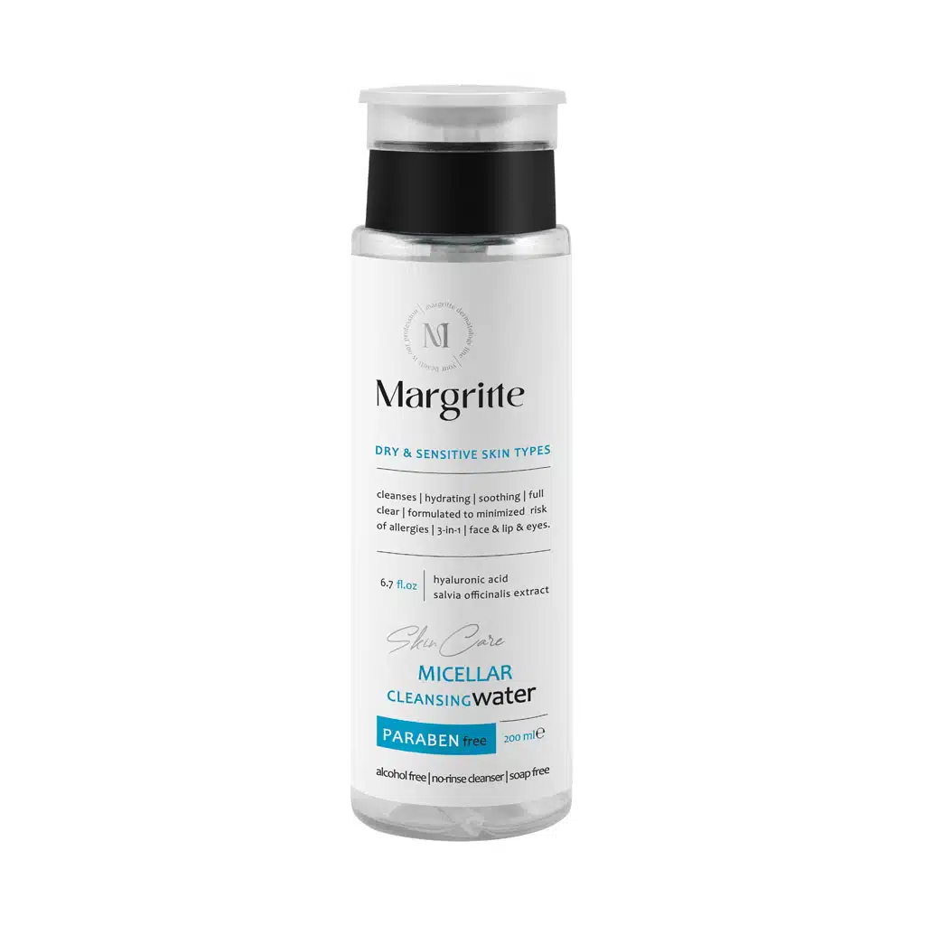Margritte-Dry-And-Sensitive-Micellar-Cleansing-Water-200-ml.jpg.webp میسلار واتر 3 در 1 پوست خشک و حساس مارگریت 200 میلی لیتر