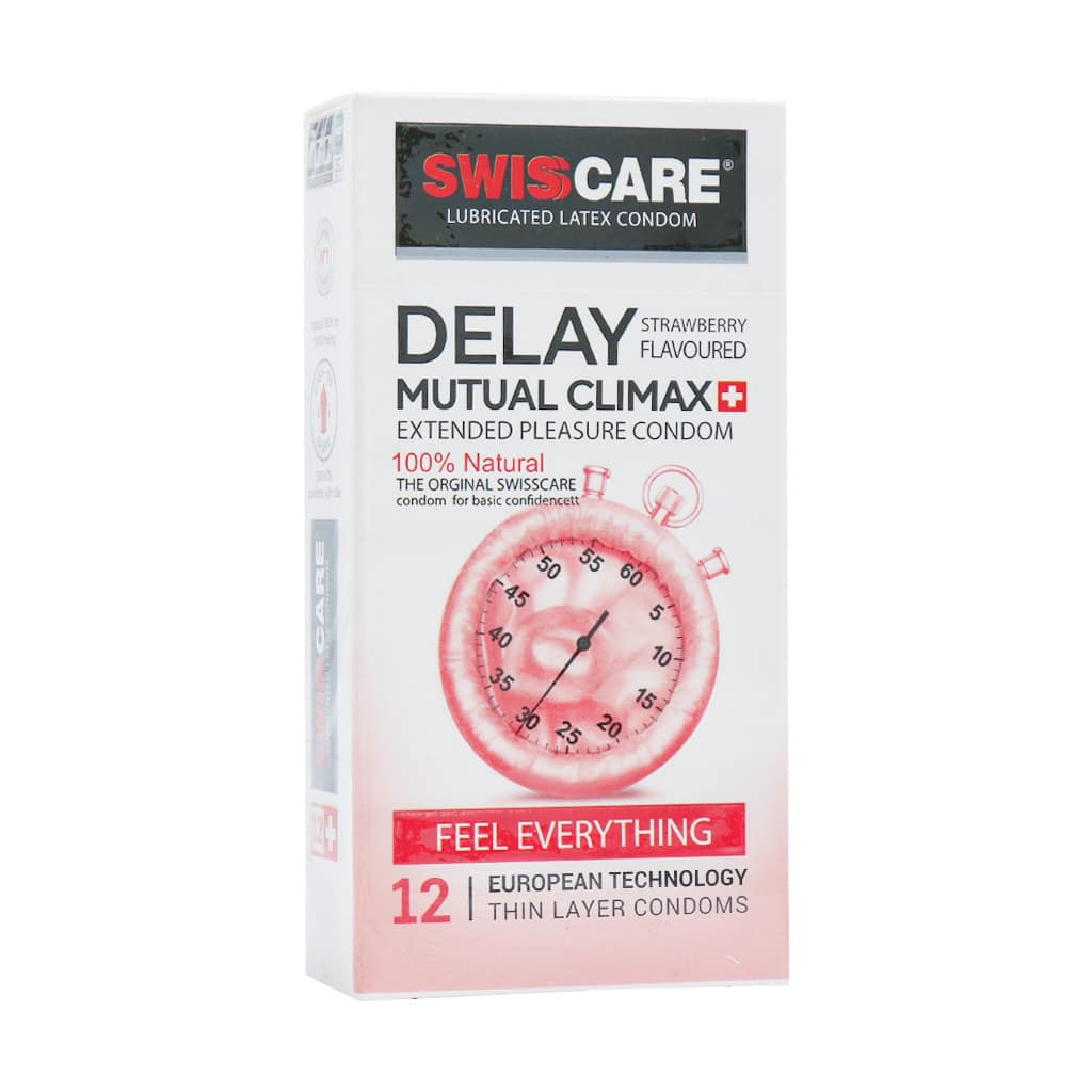 Swiss-Care-Delay-Mutual-Climax-12-Condoms کاندوم تاخیری سوئیس کر مدل Delay Mutual Climax