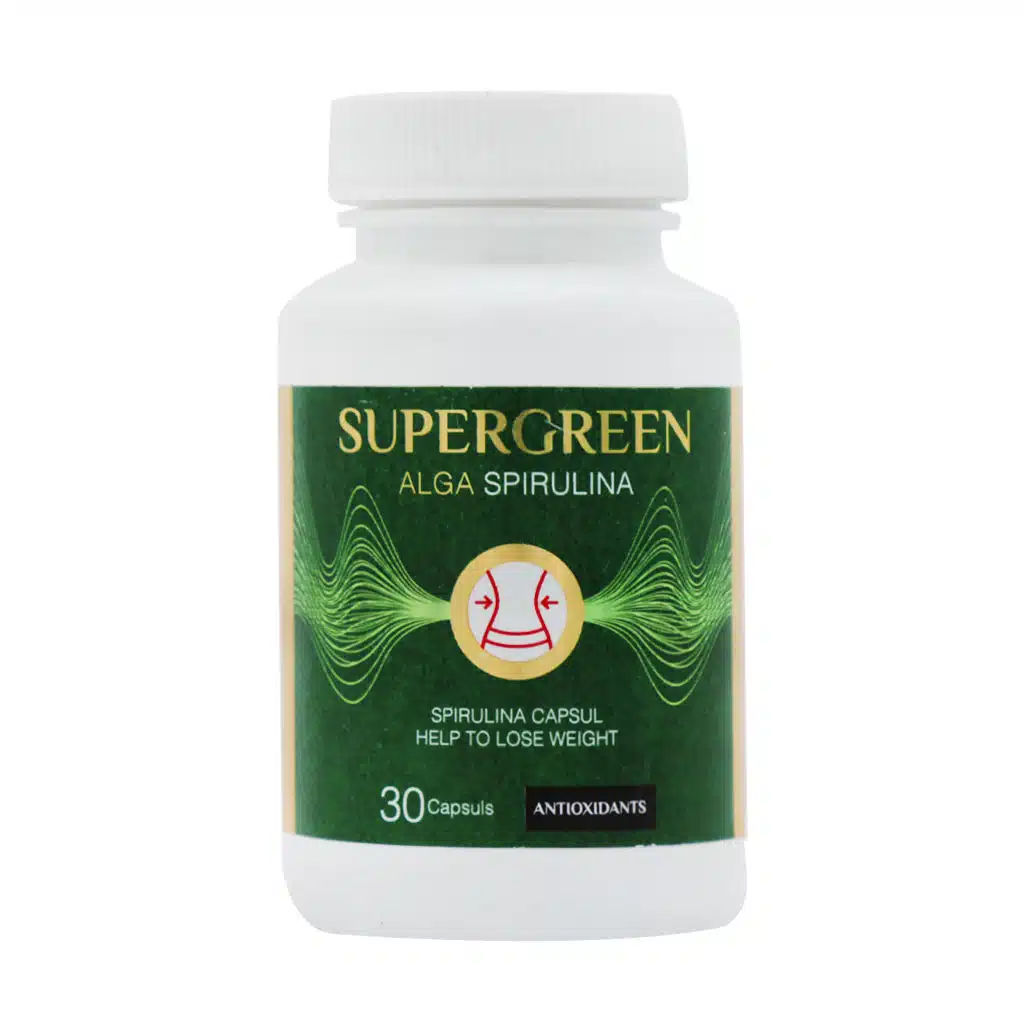 Zarin-Ourman-Daru-Super-Green-Spirulina-30-Caps.jpg.webp کپسول اسپیرولینا سوپر گرین زرین اورمان دارو 30 عدد
