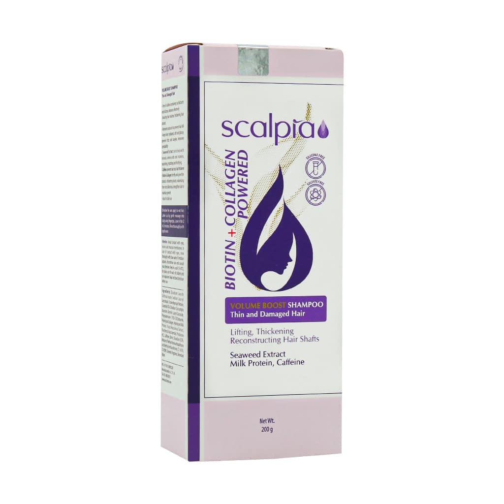Scalpia-Biotin-And-Collagen-Volume-Boost-Shampoo-200-g قیمت شامپو حجم دهنده مو بیوتین و کلاژن اسکالپیا