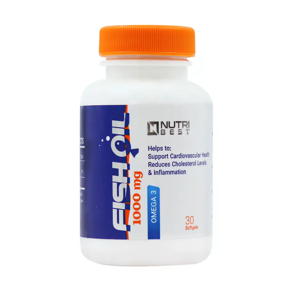 Nutri-Best-Fish-Oil-1000-mg-Softgels.jpg.webp سافت ژل روغن ماهی 1000 میلی گرم نوتری بست 30 عدد