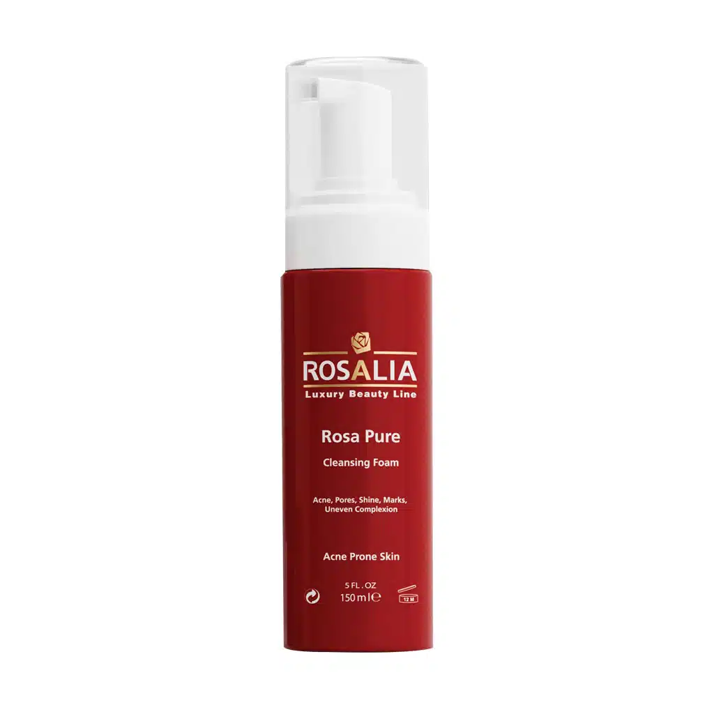 Rosalia-Rosa-Pure-Cleansing-Foam-150-ml.jpg.webp فوم پاک کننده پوست چرب رزاپیور رزالیا 150 میلی لیتر