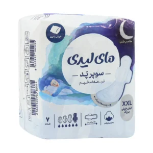 نوار بهداشتی پنبه ای سوپر پد نیمه ضخیم شب مای لیدی سایز خیلی خیلی بزرگ