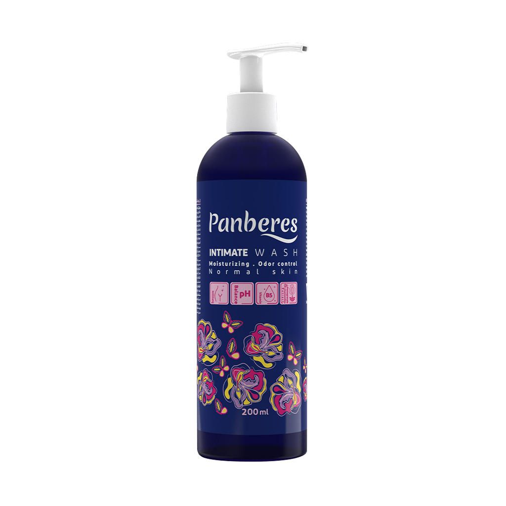 Panberes Intimate Wash Gel For Normal Skin200 ml قیمت ژل بهداشتی روزانه بانوان پنبه ریز